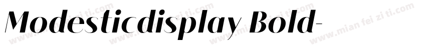 Modesticdisplay Bold字体转换